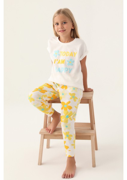 Today Krem Kız Çocuk Pijama Takımı
