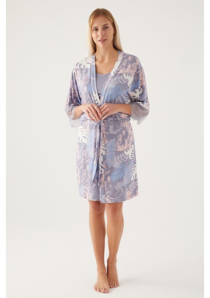 Nighty Mor Kadın Kısa Kol Pijama Takımı