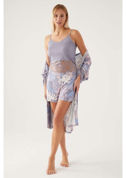 Nighty Mor Kadın Kısa Kol Pijama Takımı