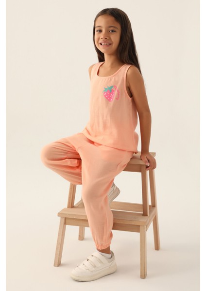Zero Arm Somon Kız Çocuk Pijama Takımı