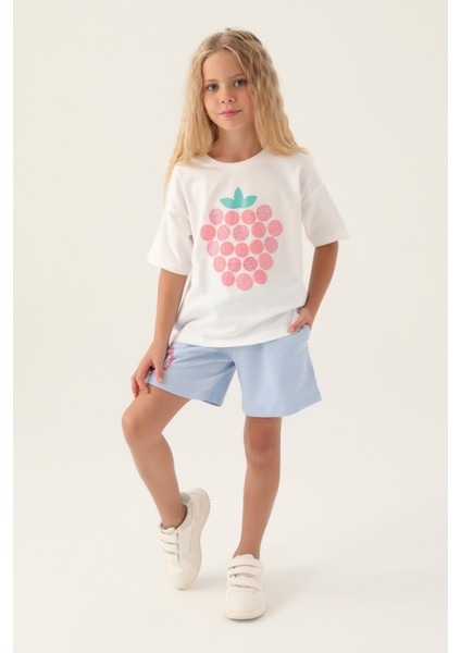 Strawberry Krem Kız Çocuk Şort Takım fiyatları