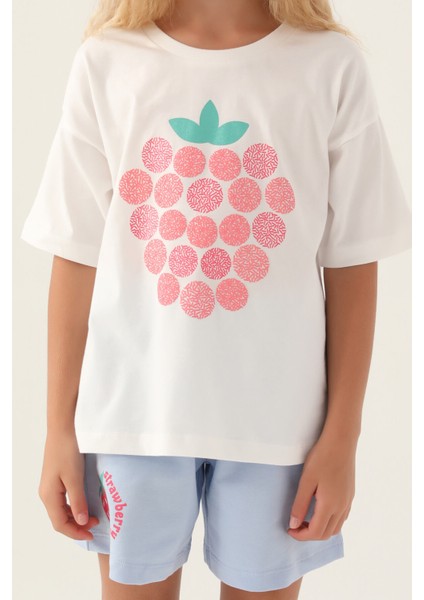 Strawberry Krem Kız Çocuk Şort Takım fırsatları