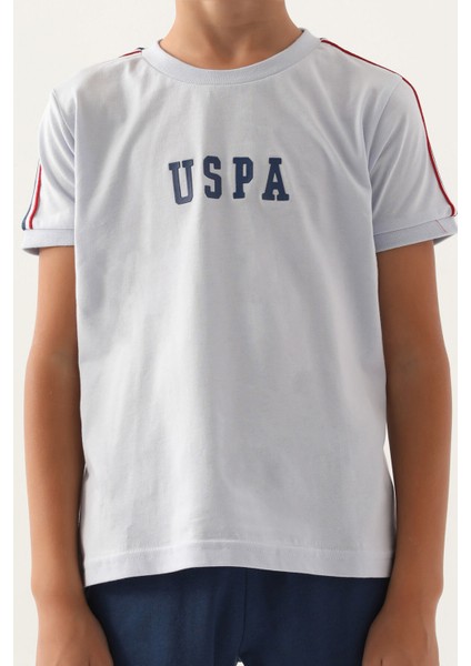 U.S. Polo Assn. Lisanslı With Sleeve Detail Açık Mavi Erkek Çocuk Bermuda Takım