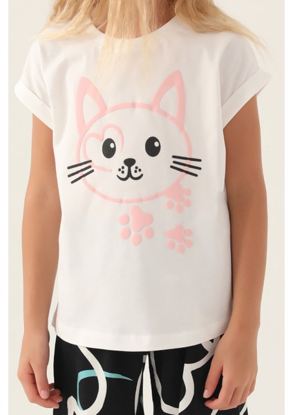 Cat Krem Kız Çocuk Şort Takım fırsatları