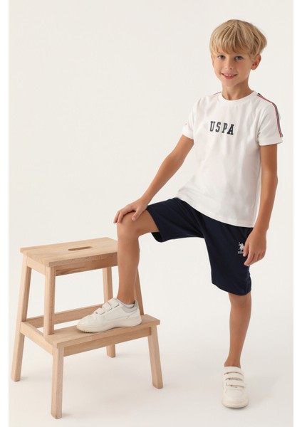 Lisanslı With Sleeve Detail Krem Erkek Çocuk Bermuda Takım fiyatları