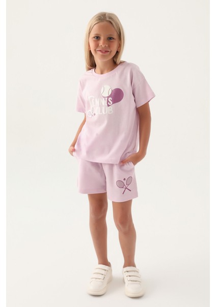 Tennis Club Mor Kız Çocuk Şort Takım