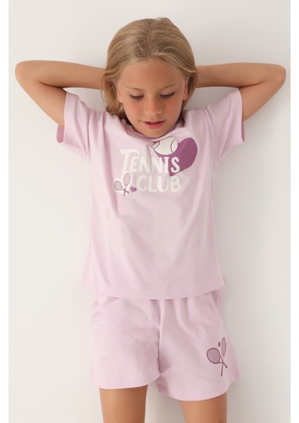 Tennis Club Mor Kız Çocuk Şort Takım fiyatları