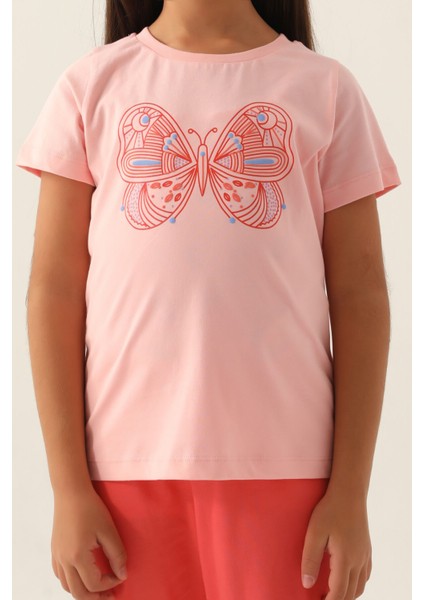 Butterfly Somon Kız Çocuk Pijama Takımı