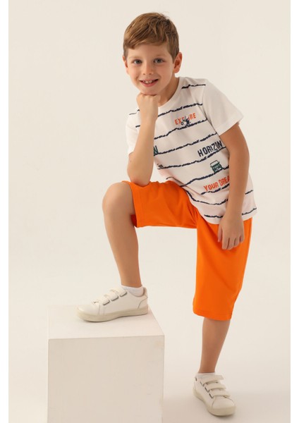 New Horizons Krem Erkek Çocuk Kapri Takım modelleri