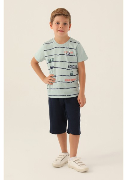 New Horizons Yeşil Erkek Çocuk Kapri Takım