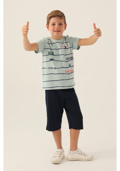 New Horizons Yeşil Erkek Çocuk Kapri Takım fiyatları