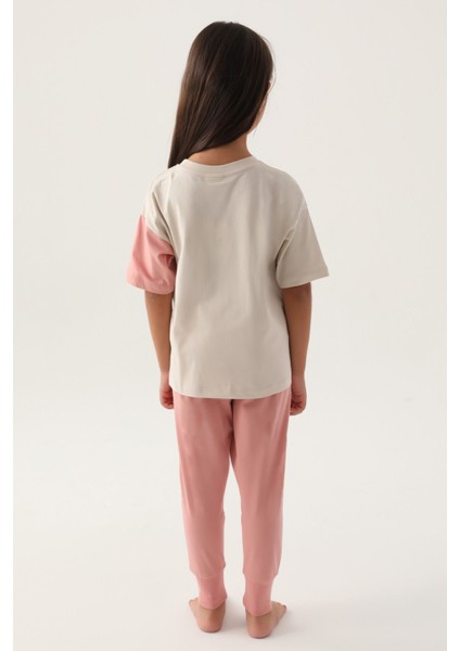 Lisanslı Rose Bej Kız Çocuk Pijama Takımı indirimleri