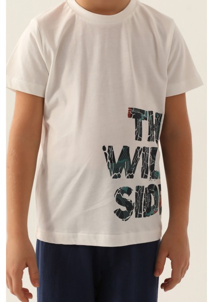 The Wild Side Krem Erkek Çocuk Bermuda Takım fırsatları