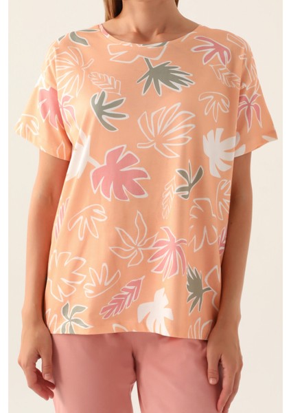 Pink Somon Kadın Kısa Kol Pijama Takımı fırsatları