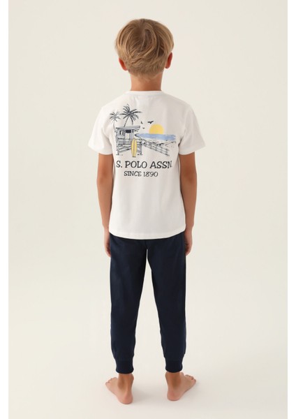 Lisanslı Palm Tree Krem Erkek Çocuk Pijama Takımı indirimleri