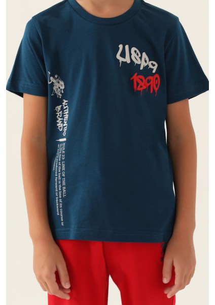 Lisanslı Clothing Lacivert Erkek Çocuk Bermuda Takım