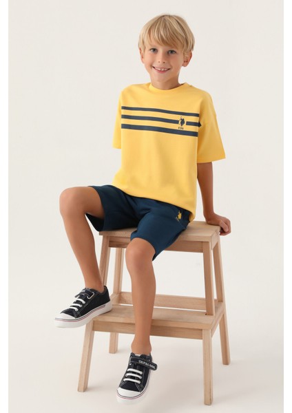 Lisanslı Emblem Sarı Erkek Çocuk Bermuda Takım fiyatları