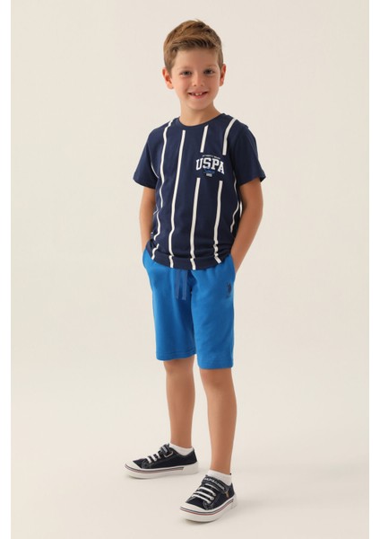Lisanslı Since Koyu Indigo Erkek Çocuk Bermuda Takım