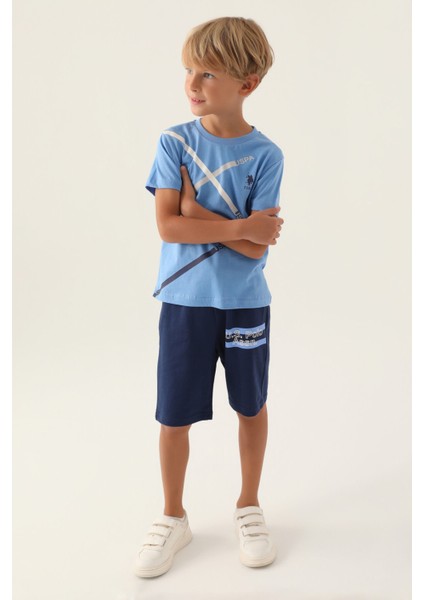 Lisanslı Times Indigo Erkek Çocuk Bermuda Takım modelleri