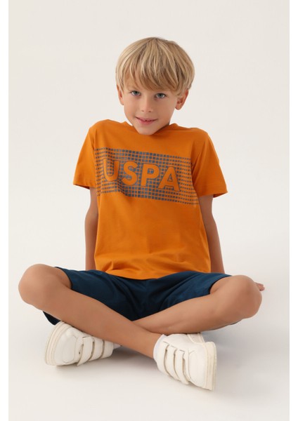 Lisanslı Dotted Turuncu Erkek Çocuk Kapri Takım modelleri