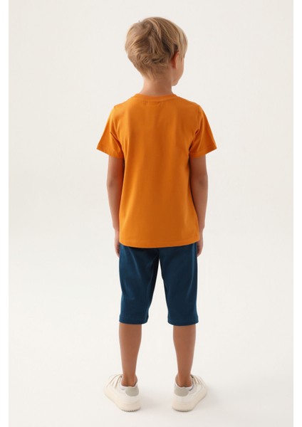 Lisanslı Dotted Turuncu Erkek Çocuk Kapri Takım indirimleri