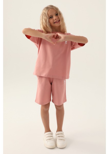 Lisanslı Simple Pembe Kız Çocuk Bermuda Takım fiyatları