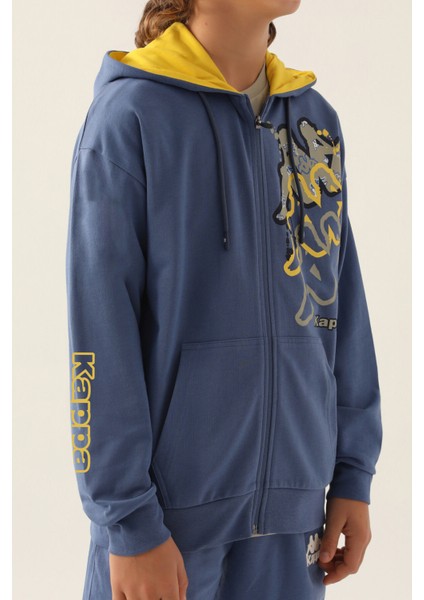 With Pocket Açık Indigo Erkek Çocuk Sweatshirt
