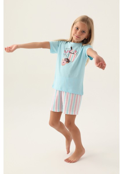 My True Açık Mavi Kız Çocuk Şort Takım fiyatları