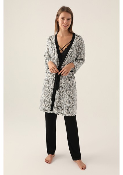 Set Krem Kadın 3lü Kısa Kol Kısa Kol Pijama Takımı fiyatları