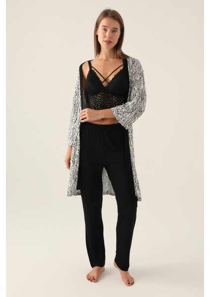 Set Krem Kadın 3lü Kısa Kol Kısa Kol Pijama Takımı modelleri