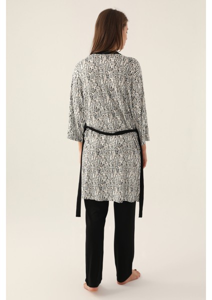 Set Krem Kadın 3lü Kısa Kol Kısa Kol Pijama Takımı indirimleri