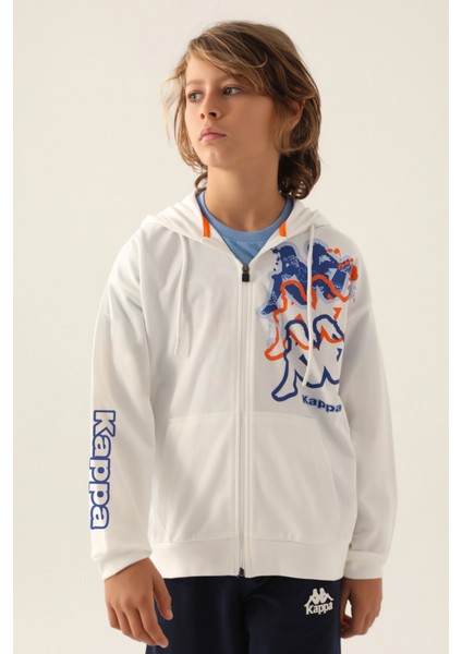 With Pocket Krem Erkek Çocuk Sweatshirt