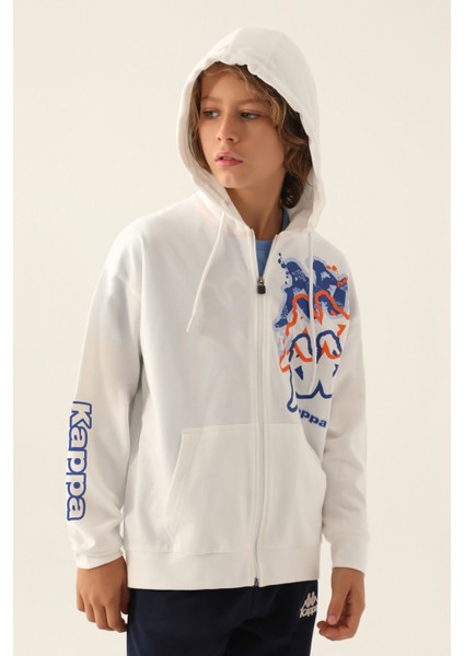 With Pocket Krem Erkek Çocuk Sweatshirt