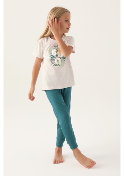 Sun Bej Kız Çocuk Pijama Takımı modelleri