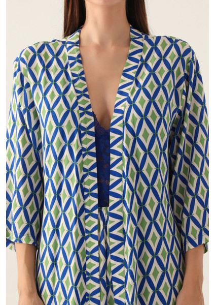 Triangle Mavi Kadın 3lü Kısa Kol Kısa Kol Pijama Takımı fırsatları