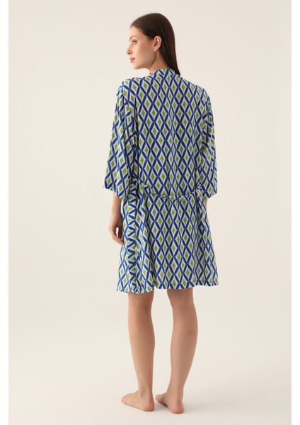 Triangle Mavi Kadın 3lü Kısa Kol Kısa Kol Pijama Takımı indirimleri