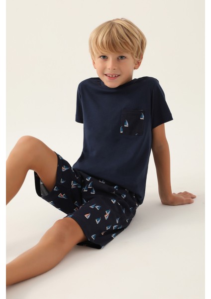 Flat Lacivert Erkek Çocuk Bermuda Takım fiyatları