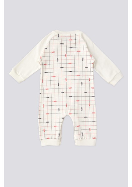 Lisanslı Plaid Krem Erkek Bebek Tulum modelleri