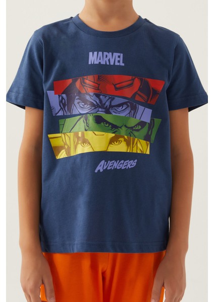 Marvel Koyu Indigo Erkek Çocuk Kapri Takım fırsatları