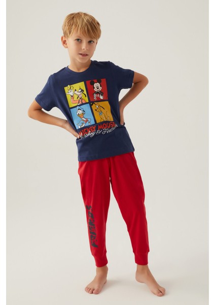 Friends Koyu Indigo Erkek Çocuk Pijama Takımı