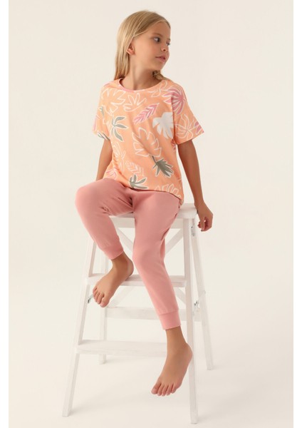 Pink Somon Kız Çocuk Pijama Takımı