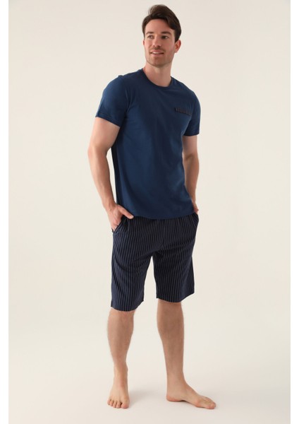 Detail Koyu Indigo Erkek Pijama Takımı fiyatları