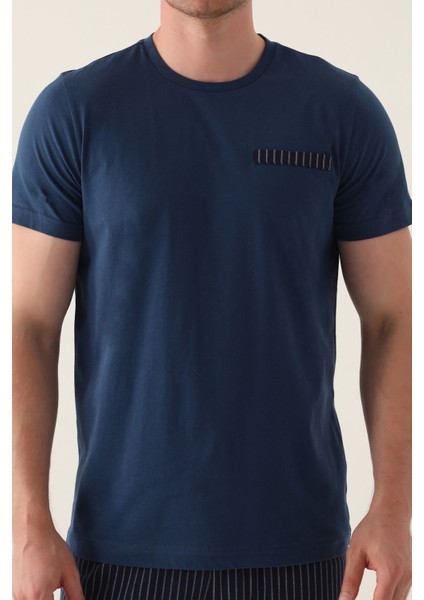 Detail Koyu Indigo Erkek Pijama Takımı fırsatları