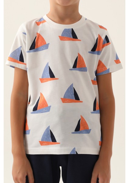 Boat Krem Erkek Çocuk Bermuda Takım fırsatları