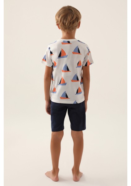 Boat Krem Erkek Çocuk Bermuda Takım indirimleri