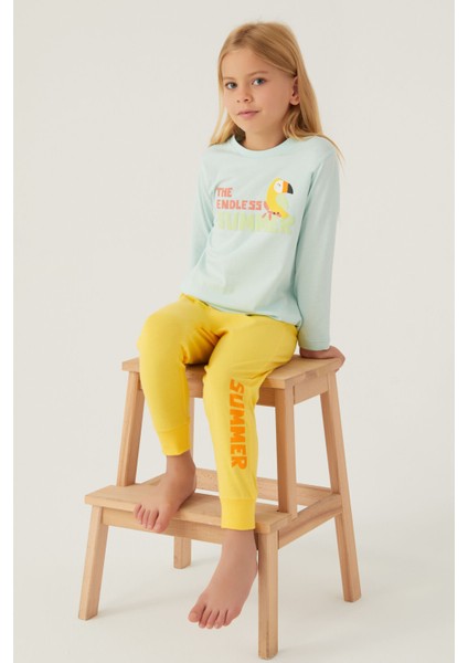 Endless Sarı Kız Çocuk Pijama Takımı modelleri