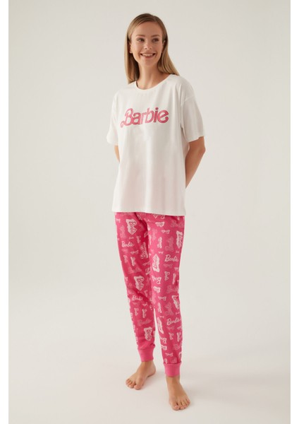 Cool Krem Kadın Kısa Kol Pijama Takımı