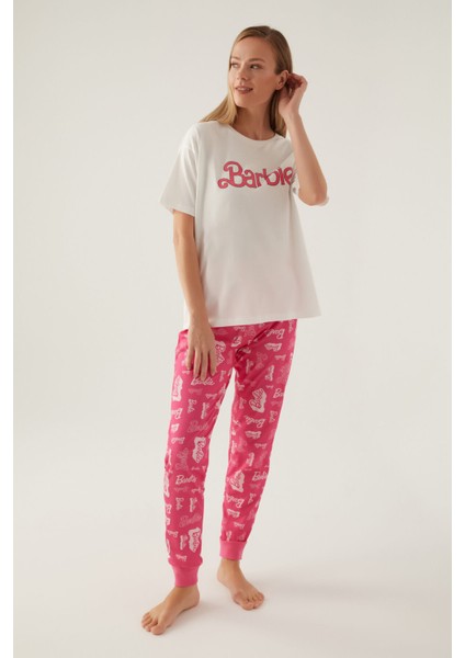 Cool Krem Kadın Kısa Kol Pijama Takımı