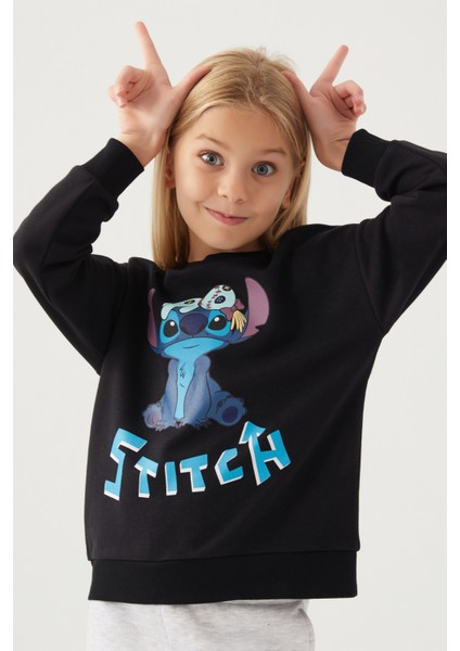 Toy Siyah Kız Çocuk Sweatshirt