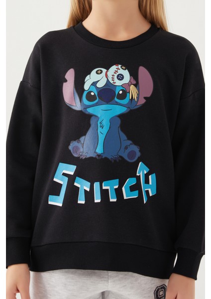 Toy Siyah Kız Çocuk Sweatshirt